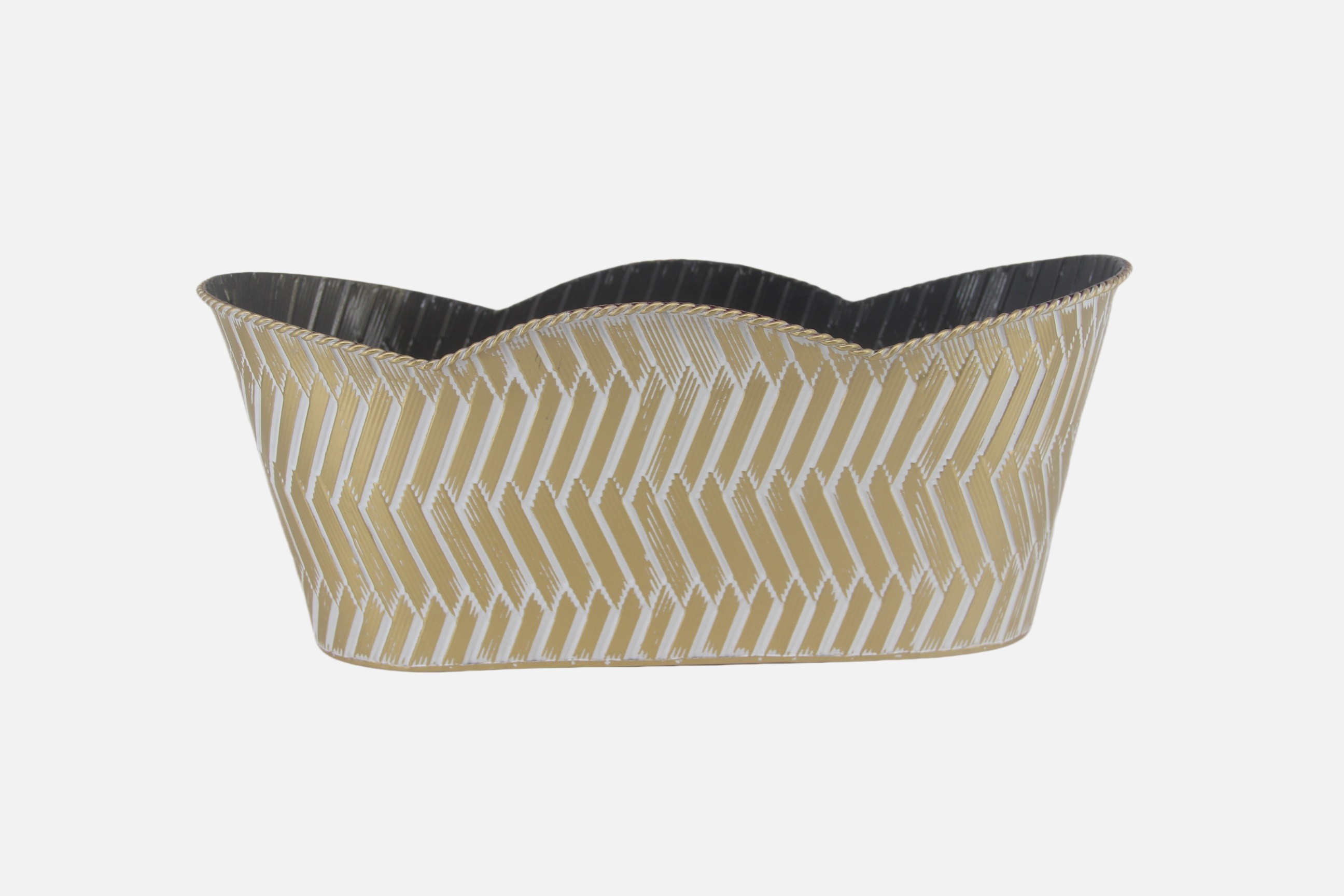 Oval Metal Basket Planter Holiday Gift Basket