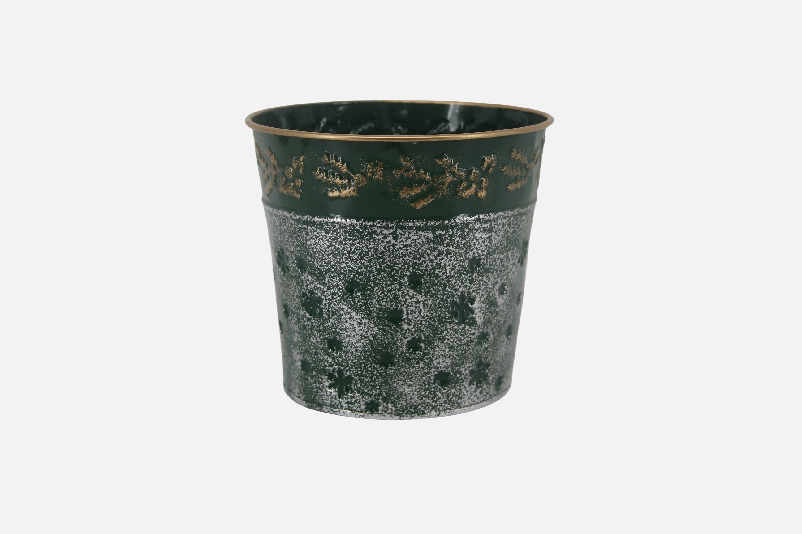 Round Small Black Metal Bucket