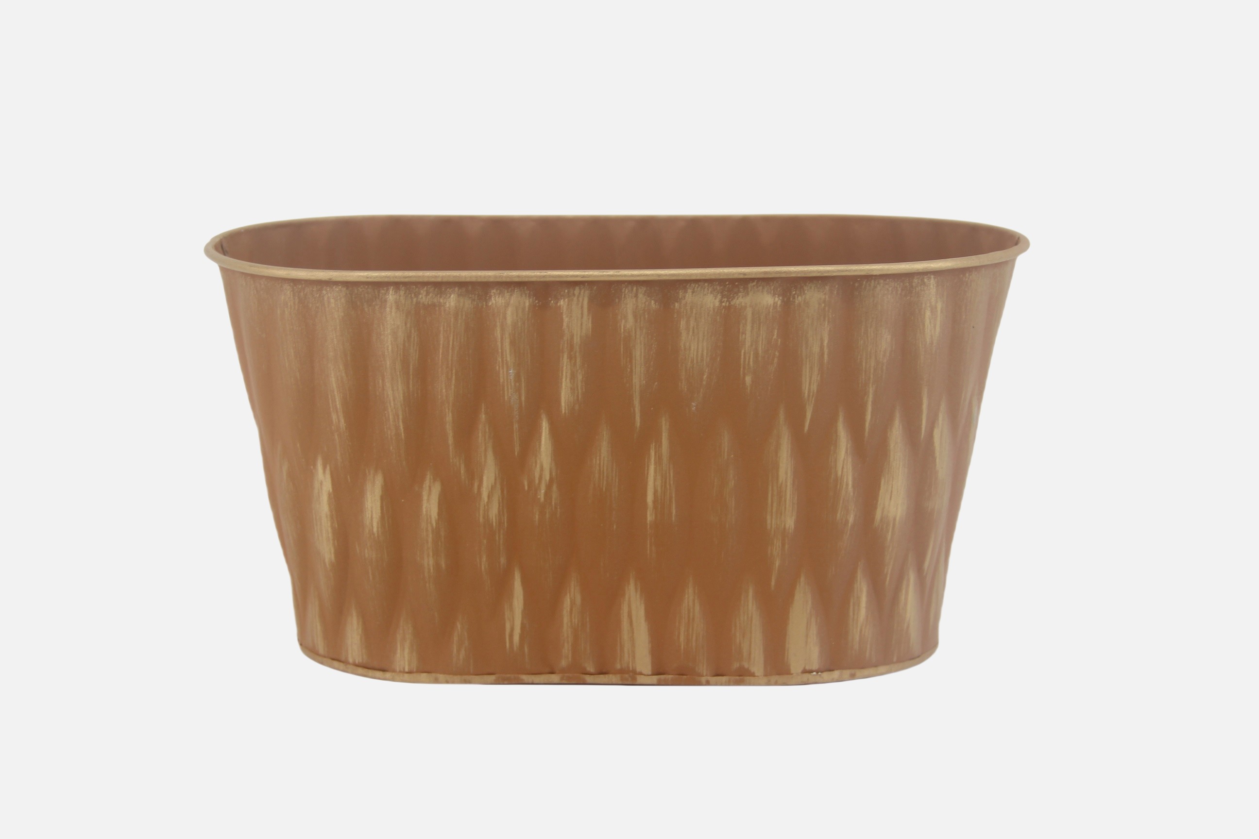 Oval Brown Metal Basket