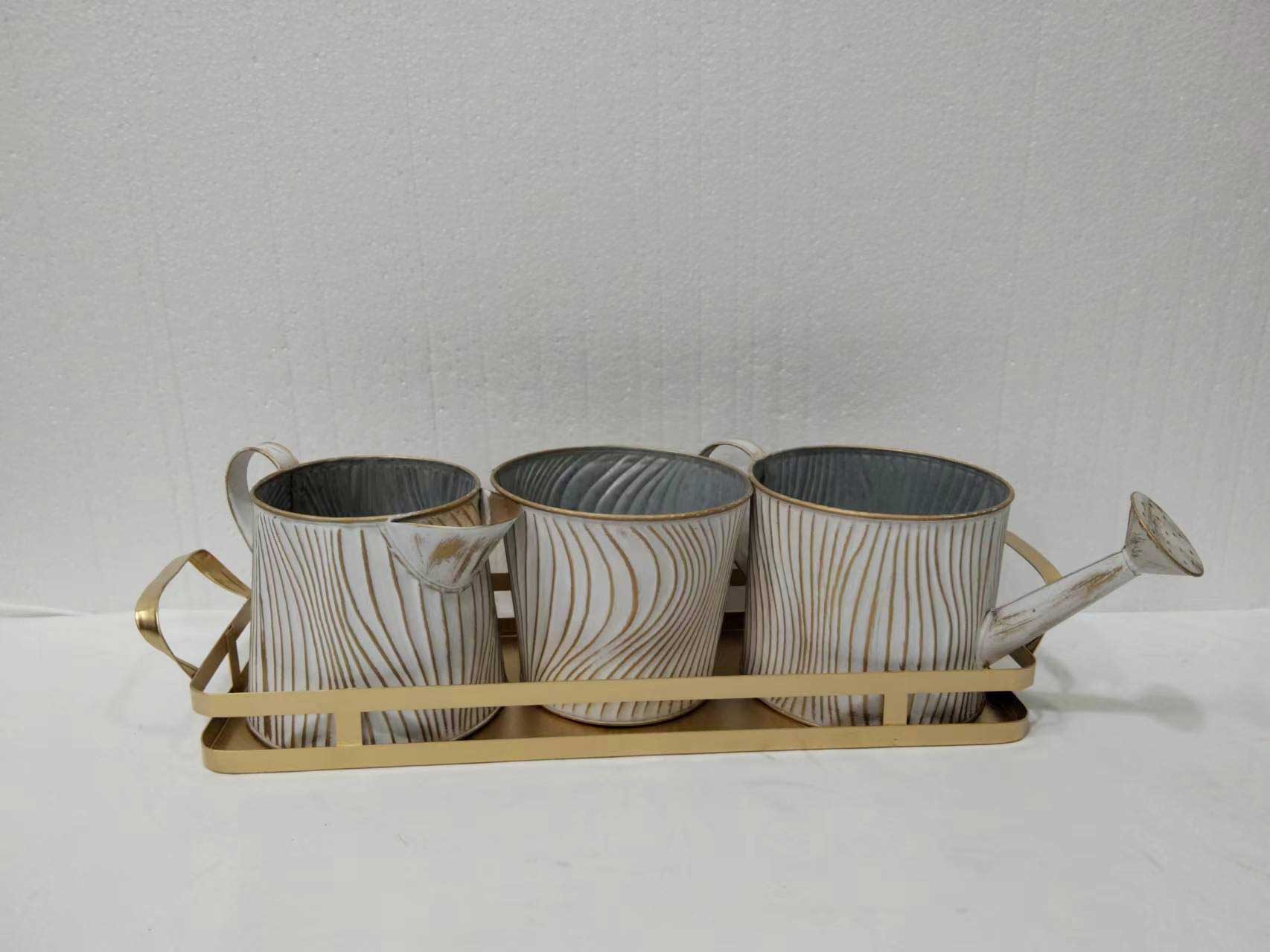 Garden Pot and Planter Watering Can Bucket Set 